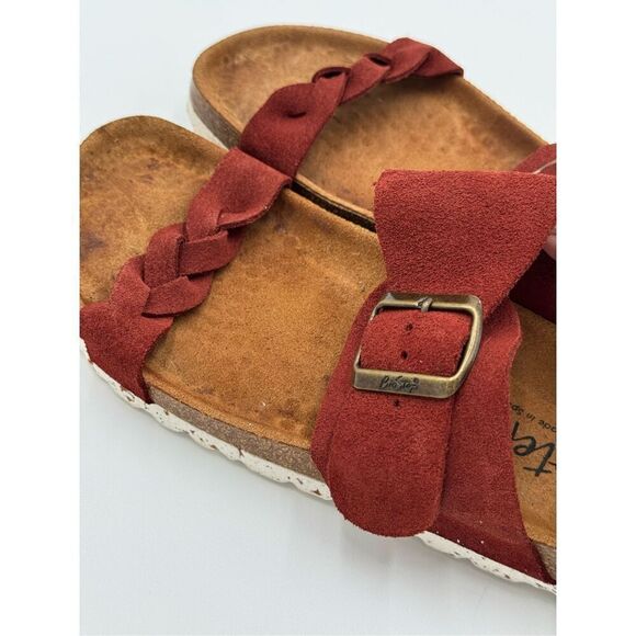 Biostep Women’s Sandals Red Rust Suede Leather Shoes Made In Spain Sz 7.5 - Picture 6 of 8